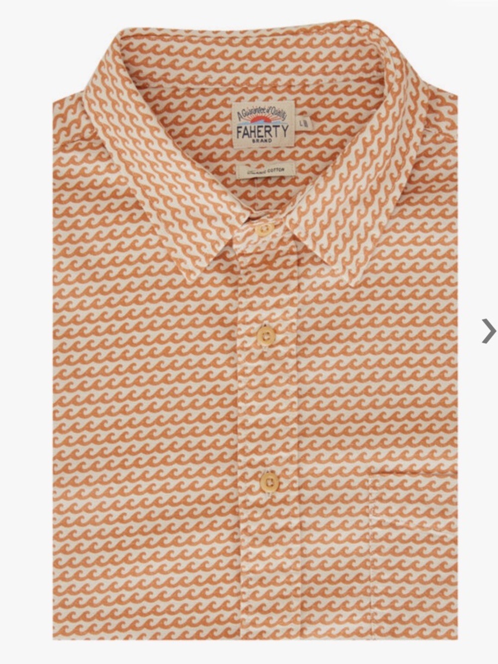 FAHERTY BRAND
Playa Ancient Wave Orange Short Sleeve Sport Shirt